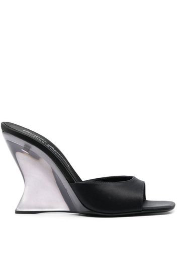 Sergio Rossi x Evangelie Smyrniotaki sculpted-wedge sandals - Schwarz