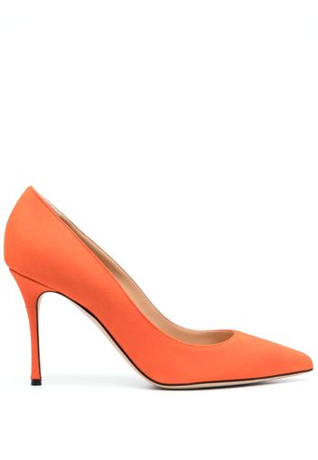 Sergio Rossi Pumps aus Wildleder 95mm - Orange