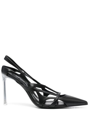 Sergio Rossi cut-out pointed toe pumps - Schwarz