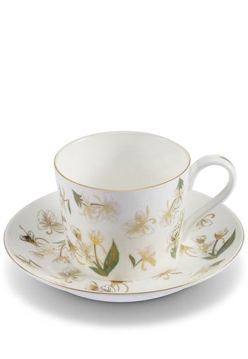 Shanghai Tang Ginger Flower cup and saucer set - Weiß