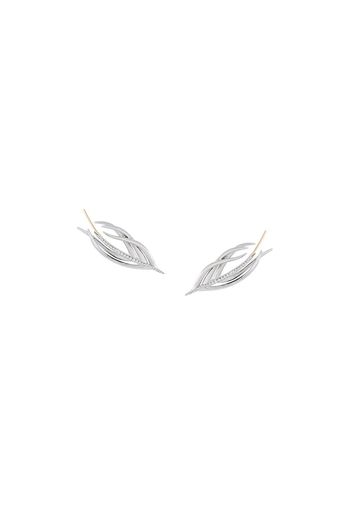 Shaun Leane 'White Feather' Ohrringe mit Diamanten - Metallisch