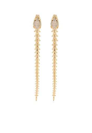 Shaun Leane Serpent trace diamond drop earrings - Gold