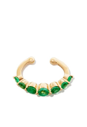 SHAY 18kt yellow gold emerald ear cuff