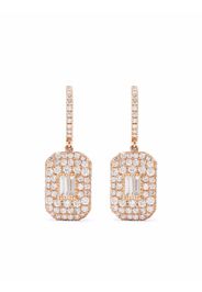 SHAY 18kt rose gold diamond pave baguette drop earrings - Rosa