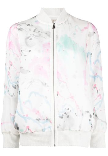 SHIATZY CHEN Seidenjacke mit Print - Weiß