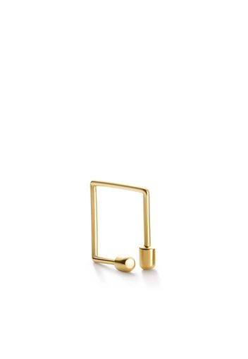 Shihara 18kt Twist Square 01 Gelbgoldohrring