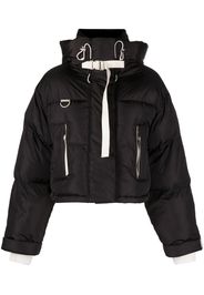 Shoreditch Ski Club Willow cropped puffer jacket - Schwarz