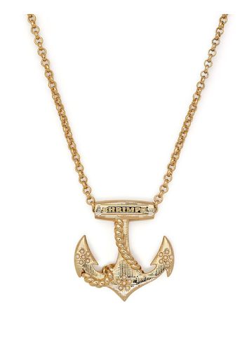 Shrimps anchor pendant necklace - Gold