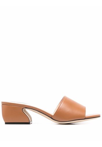 Si Rossi low-heel mules - Braun