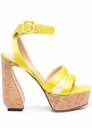 Si Rossi Antonia satin sandals - Gelb