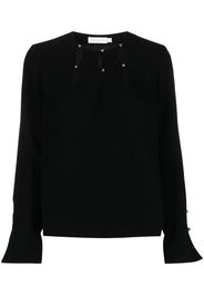 Simkhai Sharon long-sleeve crepe blouse - Schwarz