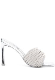 Simkhai Lena 105mm crystal-embellished mules - Silber