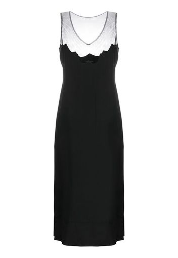 Simone Rocha sleeveless midi dress - Schwarz