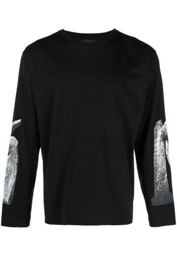 Simone Rocha graphic-print long-sleeve T-shirt - Schwarz