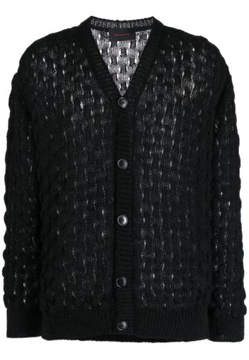 Simone Rocha open-knit button-up cardigan - Schwarz