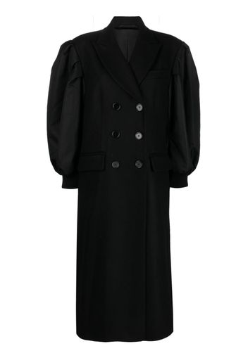 Simone Rocha double-breasted wool-blend coat - Schwarz