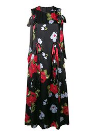 Simone Rocha Kleid mit Blumen-Print - Schwarz