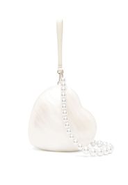 Simone Rocha Mittelgroße Pearl Heart Tasche - Weiß