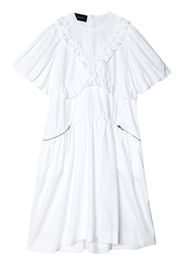 Simone Rocha zip-pockets ruffled cotton dress - Weiß