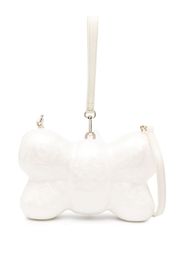 Simone Rocha pearlescent-effect bow-shaped clutch - Weiß