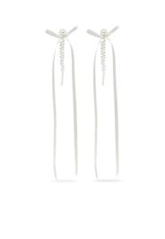 Simone Rocha Bow Ribbon Drip earrings - Weiß