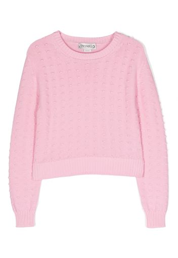 Simonetta polka-dot knitted jumper - Rosa