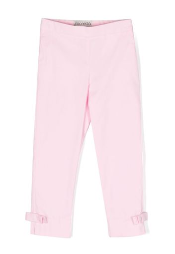 Simonetta elasticated waistband plain leggings - Rosa