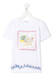 Simonetta T-Shirt mit grafischem Print - Weiß