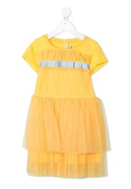 Simonetta T-Shirtkleid mit Rüschen - Gelb