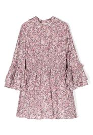 Simonetta floral-print cotton dress - Rosa