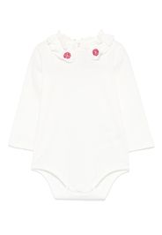 Simonetta Body mit Rüschenkragen - Weiß