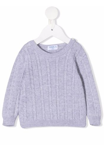 Siola Pullover mit Zopfmuster - Grau