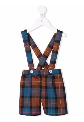 Siola tartan-check suspender shorts - Braun