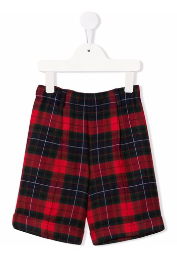 Siola virgin wool check shorts - Rot