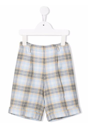 Siola virgin wool check shorts - Grau