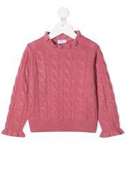 Siola Pullover mit Zopfmuster - Rosa