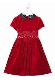 Siola velvet-effect embroidered dress - Rot