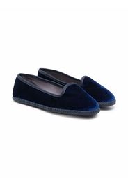 Siola slip-on velvet-effect loafers - Blau