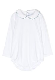 Siola scallop-trim long-sleeved bodysuit - Weiß