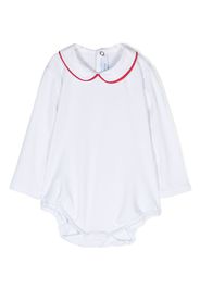 Siola contrasting-trim fine-ribbed bodysuit - Weiß