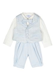Siola two-tone cotton trouser set - Blau