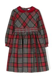 Siola tartan embroidered-waist dress - Grau