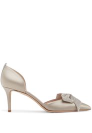 SJP by Sarah Jessica Parker crystal-embellished bow 70mm pumps - Grau