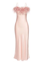 Sleeper Camisole-Kleid mit Federbesatz - Rosa