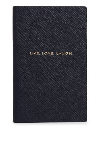 Smythson Live Love Laugh Notizbuch - Blau