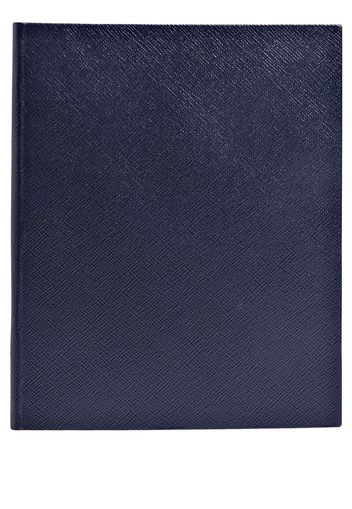 Smythson Texturiertes Notizbuch - Blau