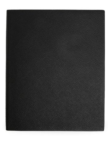 Smythson grained-texture unruled notebook - Schwarz