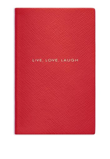 Smythson Pastegrain Pma Live Love Laugh Scarlet Red - Rot