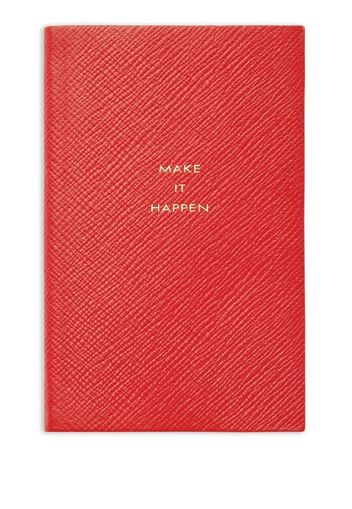 Smythson Make It Happen leather notebook - Rot