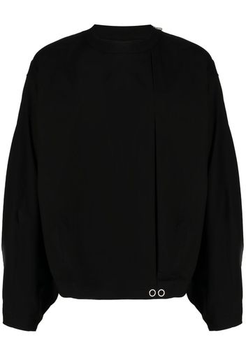 SONGZIO Cocoon Sweatshirt mit Falten - Schwarz